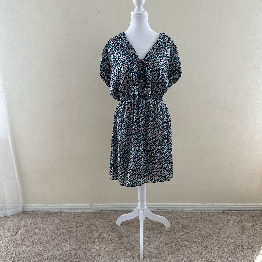 Max Studio Blue & Pink Midi- NWOT